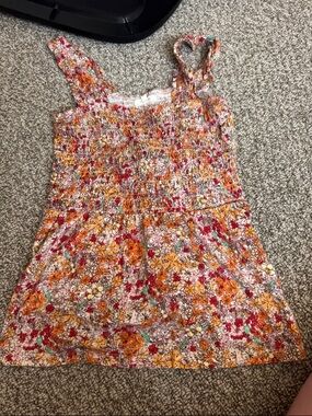 Maurices Multicolor Floral Smocked Tank Top